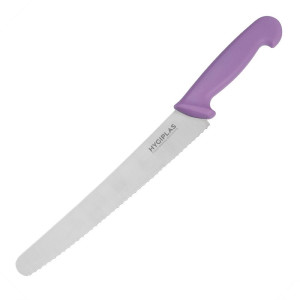 Kniv med tandad kant lila 25 cm - Hygiplas - Tålig & praktisk