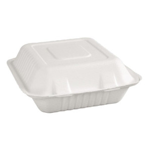 Komposterbara Bagasse-lådor 223mm - Paket med 200, miljövänliga