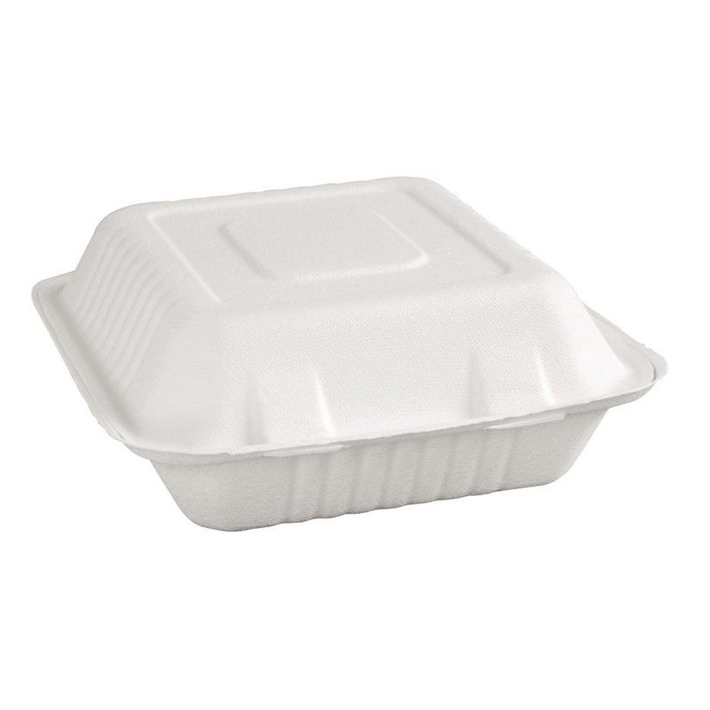 Komposterbara Bagasse-lådor 223mm - Paket med 200, miljövänliga