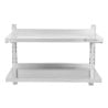 Stainless Steel Wall Shelf on Brackets 2 Levels - L 1200 x D 400 mm - Dynasteel