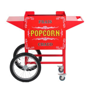 Chariot Machine à Pop Corn Dynasteel - Rouge : Robuste, Pratique & Design