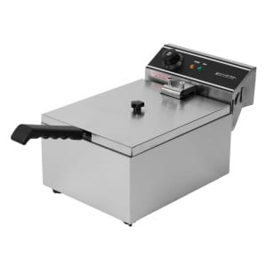 Ammattimainen rasvakeitin 10 L 3000 W Ruostumaton teräs — Termostaatti