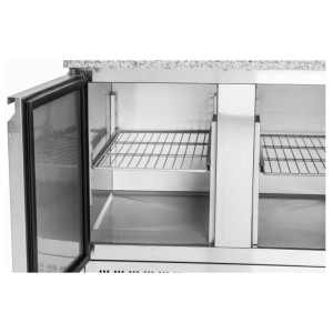 Meuble à Pizza Réfrigéré 2 Portes - 5 Bacs GN 1/6 Dynasteel | Fourniresto