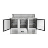 Refrigerated Pizza Counter - 3 Doors - 8 GN 1/6 Pans | Dynasteel