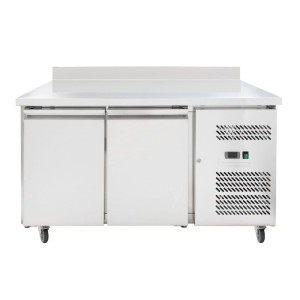 Refrigerated Table 2 Doors GN1/1 - Dynasteel: Ventilated cooling, Depth 700, Stainless steel