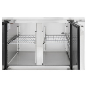 2-Door GN1/1 Refrigerated Table - Depth 700 with Backsplash - Dynasteel