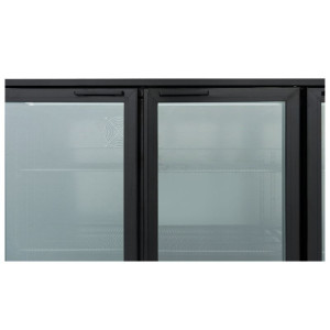 Kylt bakre bardisk - 3 glasdörrar i rostfritt stål: avancerad kvalitet och funktioner för yrkesverksamma.
