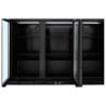 Refrigerated Back Bar 328 L 3 Glass Doors Black