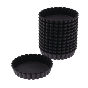 Round Fluted Tartlet Molds - Ø 100mm Matfer Bourgeat: Prepare delicious flawless tartlets