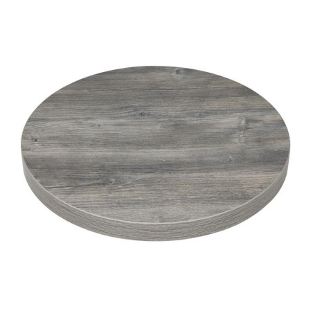 Rundt bord i grå melamin 600 mm - Bolero, tåligt och elegant