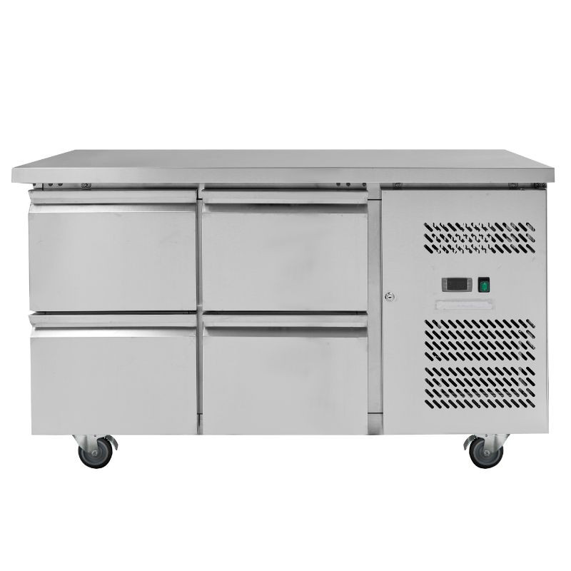 Positive Refrigerated Table - 4 Drawers Dynasteel: High professional quality