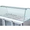 Refrigerated Saladette 4 GN 1/1 - 3 Glass Doors - Dynasteel