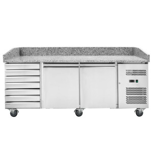 Pizza Furniture 600x400 2 Doors and 7 Drawers Dynasteel - Pizza Preparation