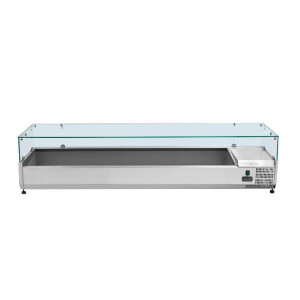 Refrigerated Glass Saladette 9 x GN 1/3 - Dynasteel