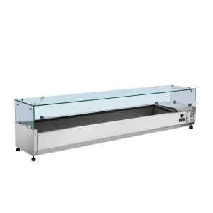 Refrigerated Glass Saladette 9 x GN 1/3 - Dynasteel