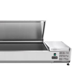 Saladette Kylbänk med Rostfritt Stållock - 9 x GN 1/3 - Dynasteel