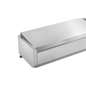 Saladette Kylbänk med Rostfritt Stållock - 9 x GN 1/3 - Dynasteel