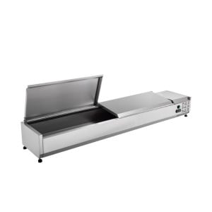 Saladette Kylbänk med Rostfritt Stållock - 9 x GN 1/3 - Dynasteel