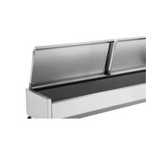 Saladette Kylbänk med Rostfritt Stållock - 9 x GN 1/3 - Dynasteel