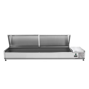 Saladette Kylbänk med Rostfritt Stållock - 9 x GN 1/3 - Dynasteel