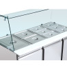 Refrigerated Saladette 4 GN 1/1 - 3 Doors Dynasteel: Optimal storage for professionals.