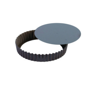 Non-stick Rund Räfflad Pajform - Ø220 mm