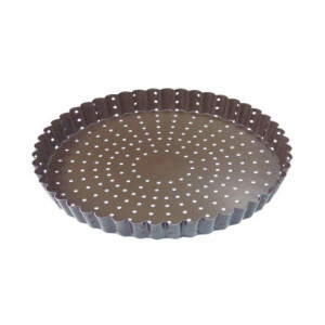 Perforerad non-stick räfflad pajform Ø260 mm - Jämn bakning