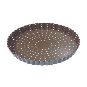 Perforerad Non-stick Räfflad Pajform - ⌀ 280 mm : Professionellt bakverktyg