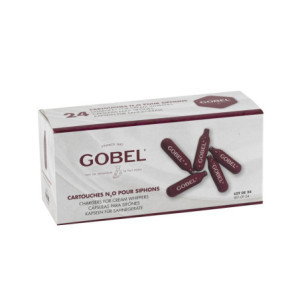 Kaasupatruunat sifoniin - 24 kpl, Gobel-merkki: Ilmava koostumus ammattilaisresepteihin