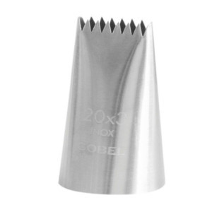 Douille à Bûche Cannelée Inox 6 Dents Gobel 20x3mm - Kvalitet Pro