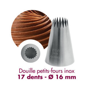 Douille för småkakor rostfritt stål 17 tänder ⌀16 mm Gobel - Bakverkstillbehör
