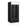 TEFCOLD Refrigerated Display Case 2 Black Glass Doors 707 L