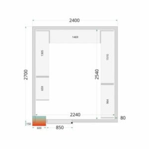 Chambre Froide Positive TEFCOLD 2400 x 2700 - Optimaalinen säilytys ammattilaisille.