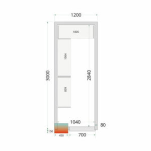 TEFCOLD Kylmähuonepaneeli - 1200x3000x2200mm, Tehokas Eristys