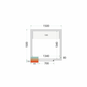 TEFCOLD-paneeli 1500x1500x2120 mm - Eristys 80 mm