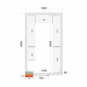 Kylrums Panel 1800x3000x2120mm TEFCOLD - Isolering 80mm