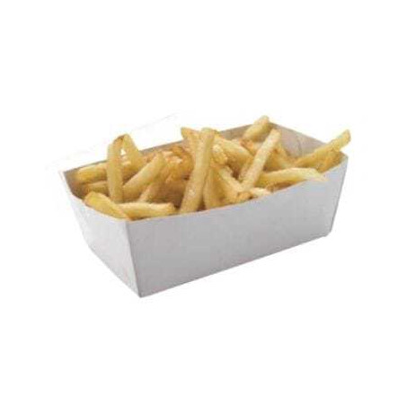 White Cardboard Trays - L 120 x D 70 mm - Pack of 250 - FourniResto
