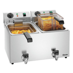 Friteuse SNACK IV Plus Bartscher | Dubbel tank, 190°C optimal