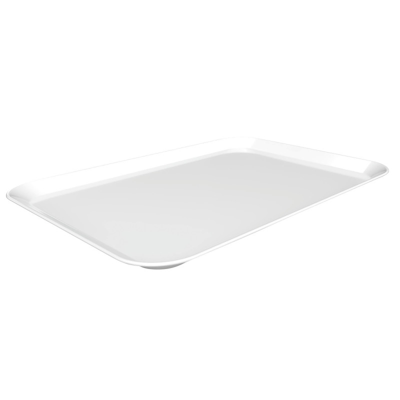 Plat de présentation 17W-280x420 en mélamine blanche - Bartscher