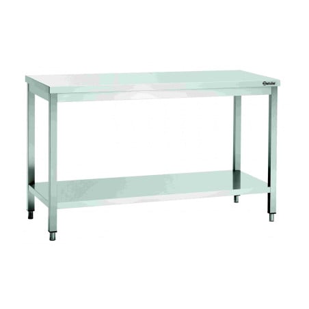 Bartscher stainless steel work table, generous dimensions