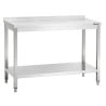 Professional stainless steel table for catering kitchen