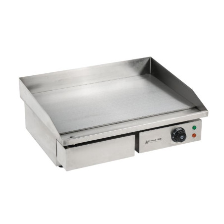 Professional Electric Griddle Dynasteel - Smooth 55 cm: Stainless steel plate, even and fast cooking