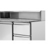 Refrigerated Pizza Counter Stainless Steel Top 8 x GN1/6 - 2 Doors and 2 Drawers - Dynasteel