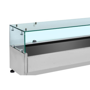 Kylt salladsbord med glasfront 6 x GN 1/4 Dynasteel: Optimal organisation i köket