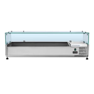 Refrigerated Glass Countertop Saladette 6 x GN 1/3 Dynasteel: Optimal Freshness and Organization