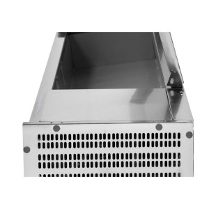 Refrigerated Saladette Dynasteel 6 x GN 1/3 - Stainless Steel Lid & Optimal Capacity