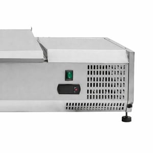 Saladette Kylbänk med Rostfritt Lock - 6 x GN 1/3 - Dynasteel