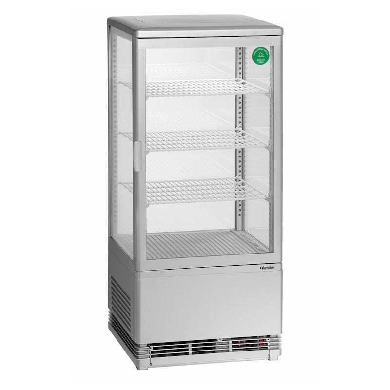 Mini Professional Refrigerated Display Case Bartscher - 78 L Silver