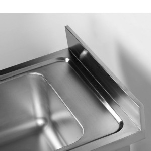 Plonge 1 Bakki selkänojalla ja hyllyllä - L 600 x S 700 mm - Dynasteel