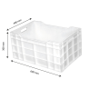 Täysi laatikko 60 L - 600 x 400 - Valkoinen - Gilac